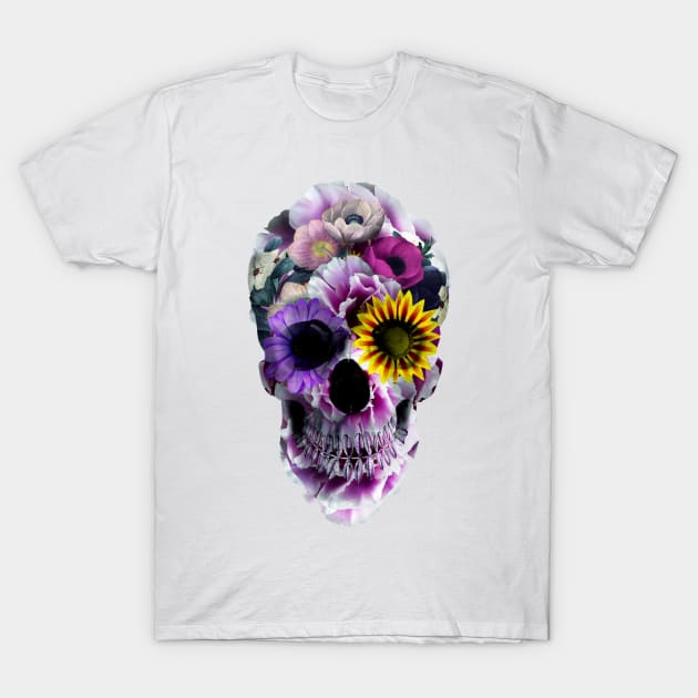 Floral Skull T-Shirt by rizapeker